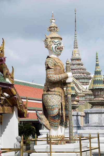 Demônio Guardião Wat Phra Kaew Templo Esmeralda Buda Bangkok Tailândia — Fotografia de Stock