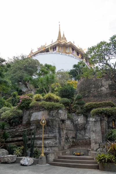 Bangkok Thailand Feb 2023 Golden Mount Wat Saket Day Time — Stock Photo, Image
