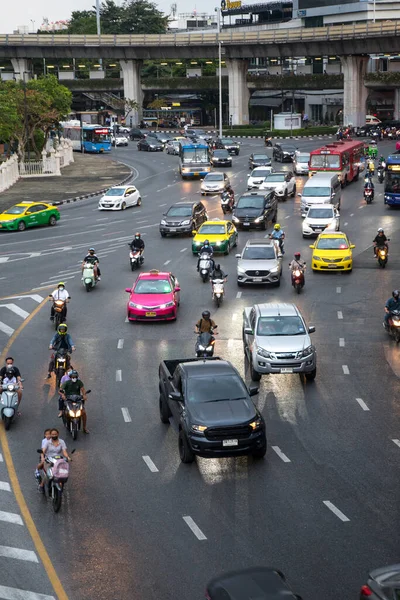 Bangkok Thailand Feb 2023 Traffic Condition Victory Monument Bangkok Victory — Stockfoto