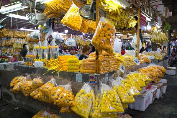 Bangkok Thailand Feb 2023 Flowers Sold Flower Market Pak Klong — Stock Photo, Image