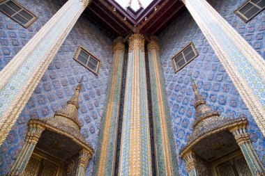 Wat Phra Kaew or the Temple of the Emerald Buddha inside Grand Palace, Bangkok. It is the most important Buddhist temple in Thailand