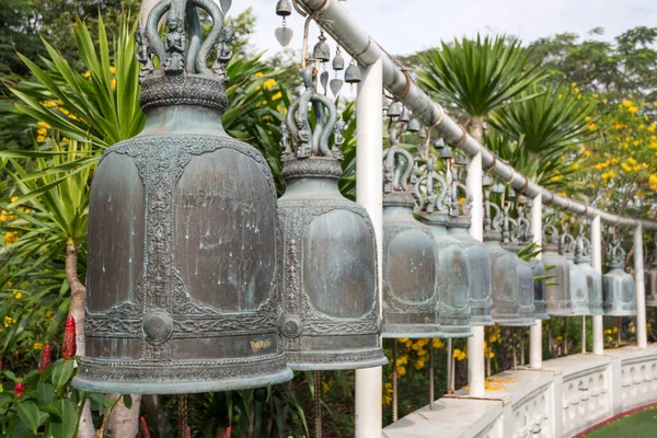 Bronze Bells Golden Mountain Wat Saket Bangkok — Stockfoto