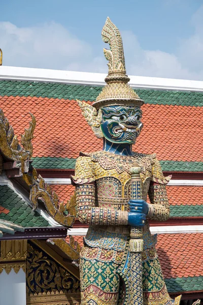 Хранитель Демонов Храме Изумрудного Будды Бангкоке — стоковое фото