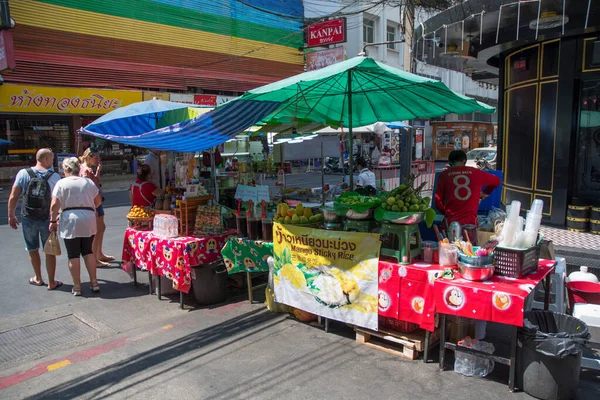 Bangkok Thailand Feb 2023 Local Vendor His Cart Selling Hot — Stock Photo, Image