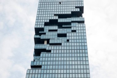 Bangkok, Thailand- 17 Feb, 2023: Beautiful view of King Power MahaNakhon in Bangkok. It is a 314 m high mixed-used skyscraper.