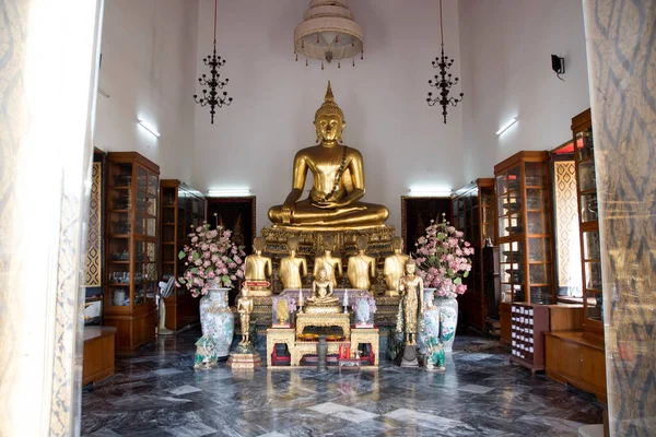 Μπανγκόκ Θέιλαντ Φεβρουαρίου 2023 Φρα Βούδας Τσιναράτζα Και Άφθονα Θρησκευτικά — Φωτογραφία Αρχείου