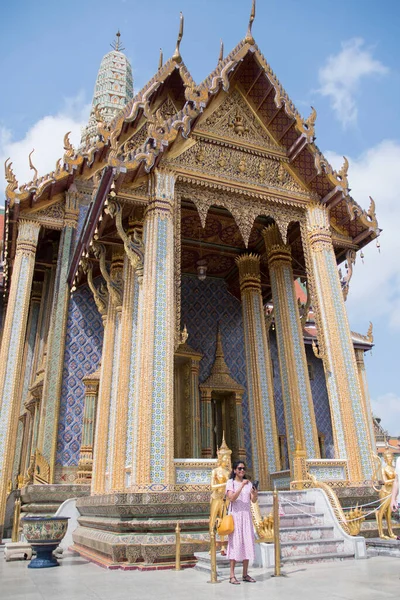 Bangkok Tailandia Feb 2023 Los Turistas Visitan Panorama Real Prasat —  Fotos de Stock