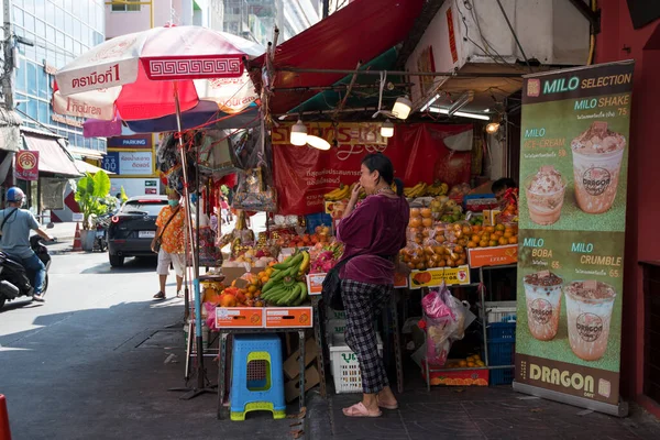 Bangkok Thailand Feb 2023 Scenic Street Life View Chinatown Bangkok — Stock Photo, Image