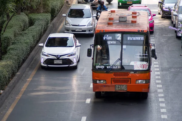 Bangkok Tailandia Feb 2023 Estado Del Tráfico Por Carretera Área —  Fotos de Stock