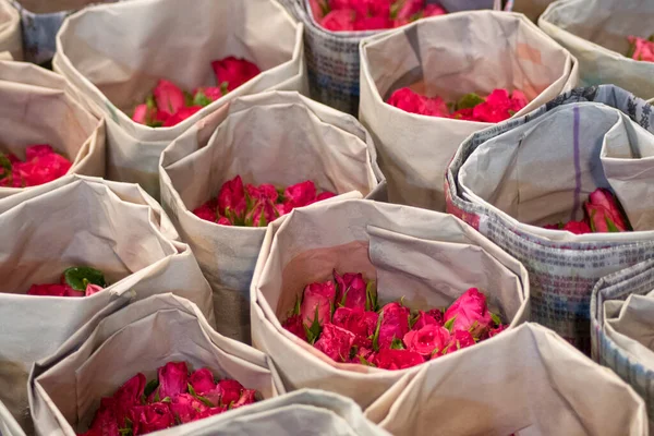 Bangkok Tailandia Feb 2023 Flores Vendidas Mercado Flores Pak Klong —  Fotos de Stock