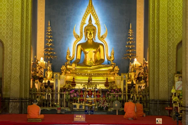 Bangkok Thailand Fevereiro 2023 Estátua Buda Wat Benchamabophit Dusitwanaram Templo — Fotografia de Stock