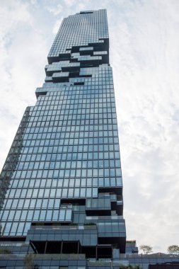 Bangkok, Thailand- 17 Feb, 2023: Beautiful view of King Power MahaNakhon in Bangkok. It is a 314 m high mixed-used skyscraper.