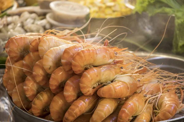 Вкусные Креветки Креветки Уличном Рынке Бангкоке — стоковое фото