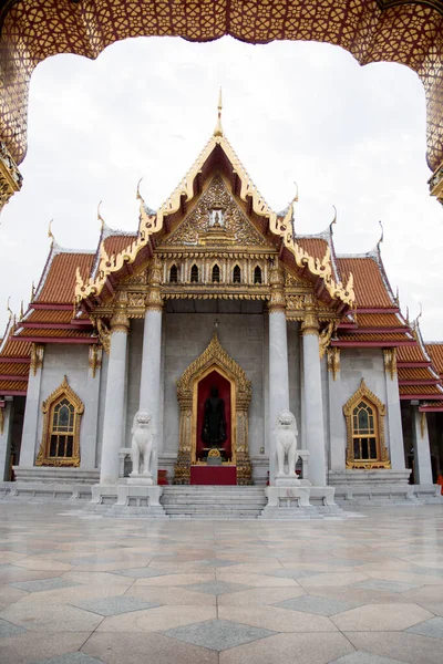 Wat Benchamabophit Dusitwanaram Oder Marmortempel Bangkok Ist Einer Der Bekanntesten — Stockfoto