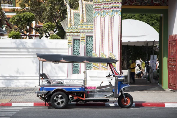 Bangkok Thaïlande Feb 2023 Tuk Tuk Traditionnel Sur Route Bangkok — Photo