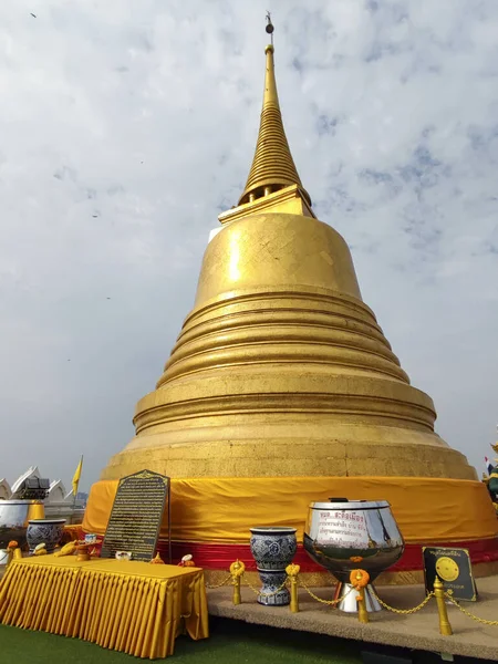 Бангкок Февраля 2023 Года Золотая Ступа Золотой Горы Phu Khao — стоковое фото