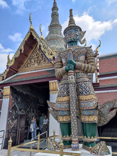 Banguecoque Tailândia Fevereiro 2023 Estátua Guardião Demônio Gigante Localizada Grande — Fotografia de Stock