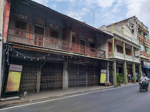 Kanchanaburi Tailandia Feb 2023 Edificio Histórico Largo Pakprak Heritage Street — Foto de Stock