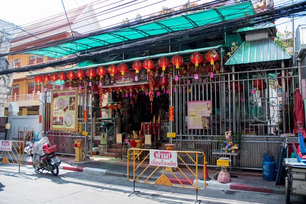 Bangkok Tajlandia Lutego 2023 Sanktuarium Kuan Yim Chinatown Bangkoku Jest — Zdjęcie stockowe