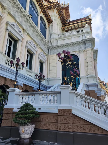 Bangkok Thailand Fevereiro 2023 Vista Chakri Maha Prasat Throne Hall — Fotografia de Stock
