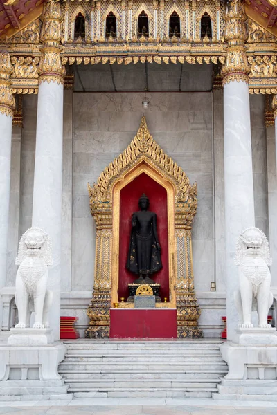 Wat Benchamabophit Dusitwanaram Templo Mármore Bangkok Dos Templos Mais Conhecidos — Fotografia de Stock