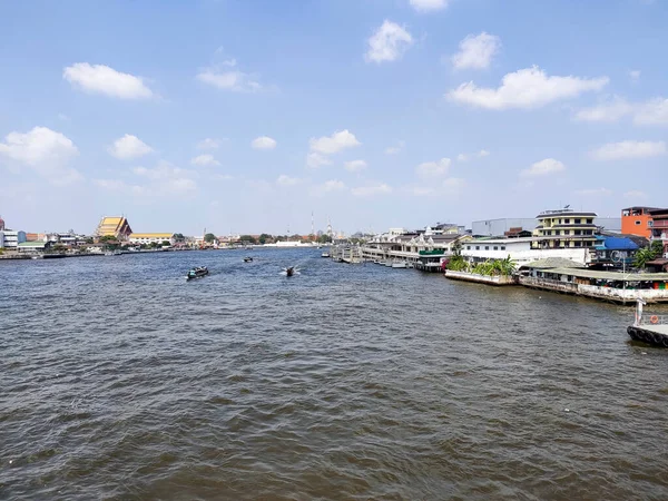 Bangkok Tailandia Feb 2023 Lanzadera Pública Para Cruzar Río Chao — Foto de Stock