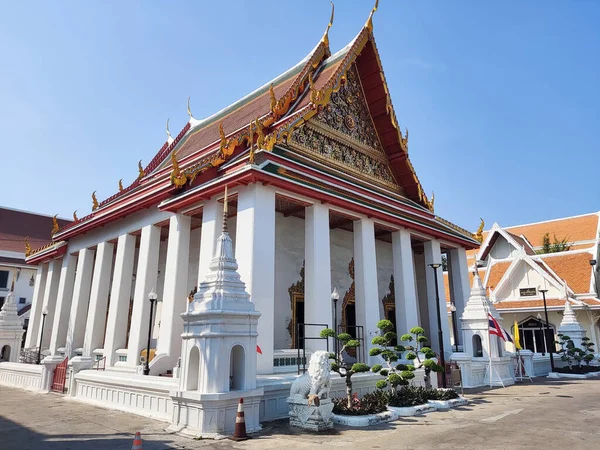 Bangkok Thailand Februar 2023 Wat Prayun Wongsawat Worawihan Buddhistischer Tempel — Stockfoto