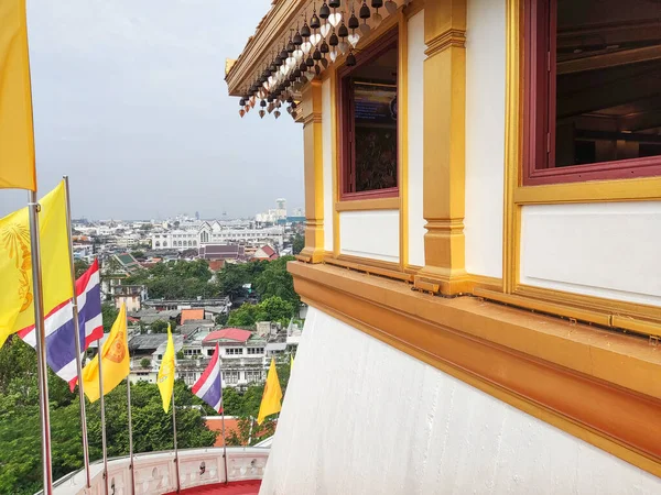 Bangkok Tailandia Feb 2023 Golden Mount Wat Saket Durante Día —  Fotos de Stock