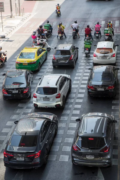 Bangkok Tailandia Feb 2023 Estado Del Tráfico Por Carretera Área — Foto de Stock