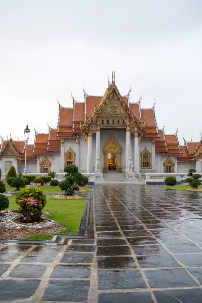 Bangkok Thailand Feb 2023 View Marble Temple Wat Benchamabophit Dusitvanaram — Fotografia de Stock