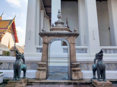 Wat Pho (Pho Tapınağı) Bangkok Guardian'daki aslan