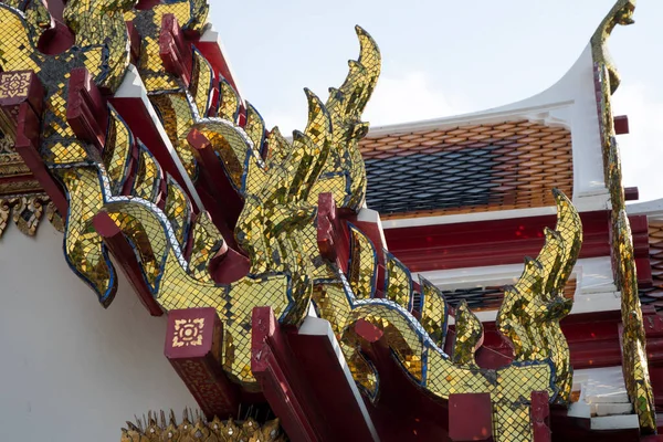Wat Pho Roof Art Details Bangkok Wat Pho Buddhist Temple — Stok fotoğraf