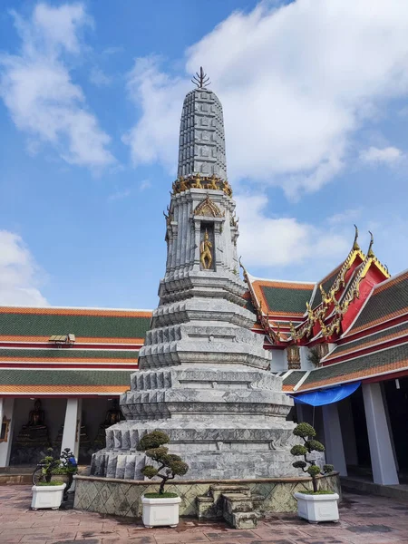 Phra Prang Tower Dans Complexe Temple Bouddhiste Wat Pho Bangkok — Photo