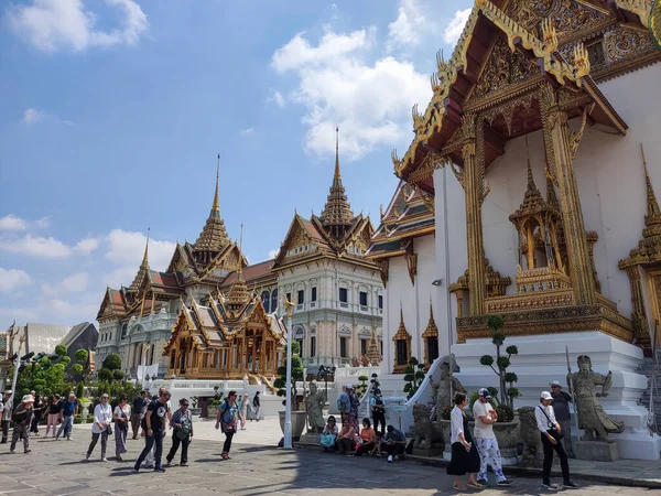 Bangkok Thailand Februar 2023 Touristen Besuchen Den Malerischen Tempel Des — Stockfoto