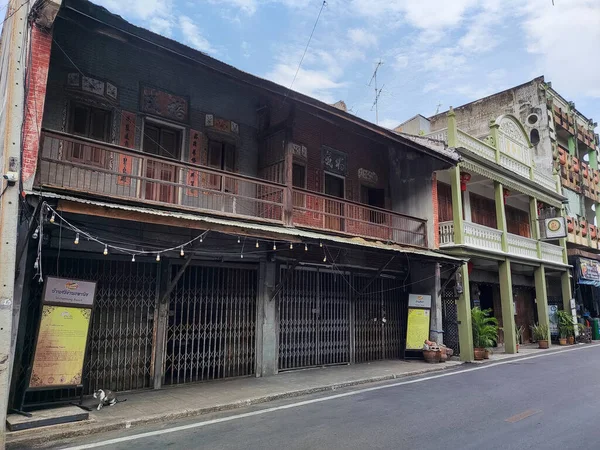 Kanchanaburi Thailand Feb 2023 Historical Building Pakprak Heritage Street Thailand — 스톡 사진