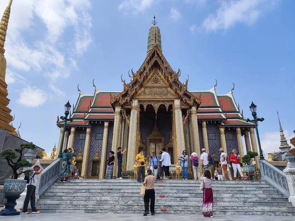 Bangkok Tailandia Feb 2023 Panorama Real Prasat Phra Dhepbiorn Dentro — Foto de Stock