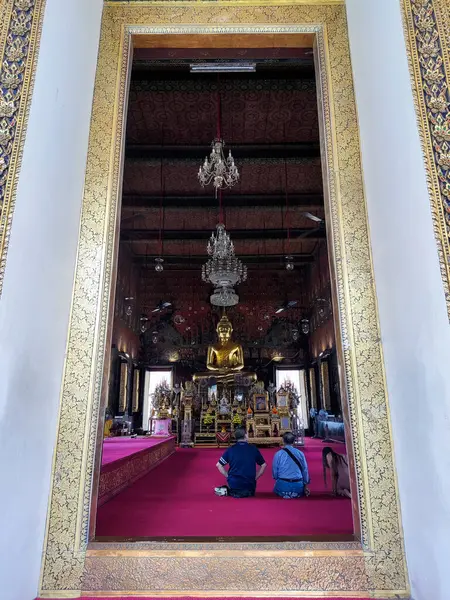 Μπανγκόκ Θέιλαντ Φεβρουαρίου 2023 Χρυσό Άγαλμα Του Βούδα Στην Πρα — Φωτογραφία Αρχείου