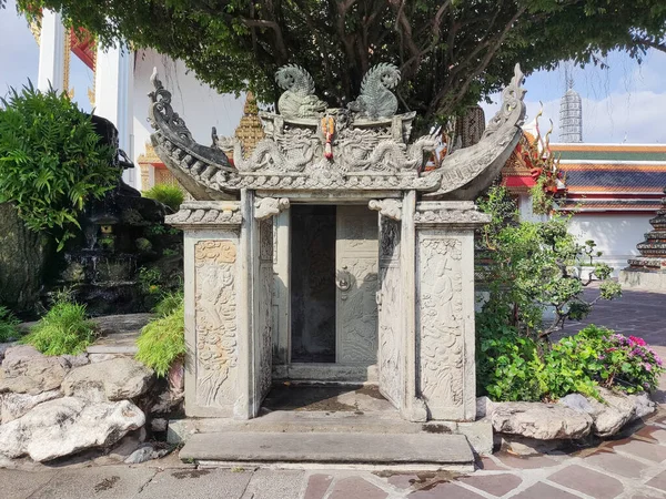 Porte Dans Complexe Temple Wat Pho Bangkok Thaïlande — Photo