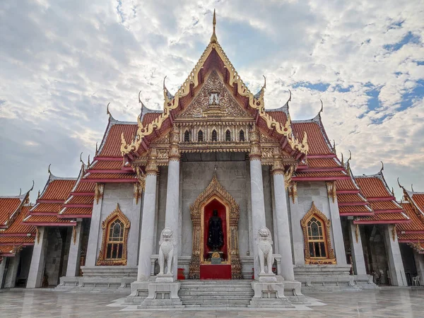 Wat Benchamabophit Dusitwanaram Мраморный Храм Бангкоке Один Самых Известных Храмов — стоковое фото