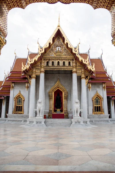 Wat Benchamabophit Dusitwanaram Tempio Marmo Bangkok Tratta Uno Dei Templi — Foto Stock
