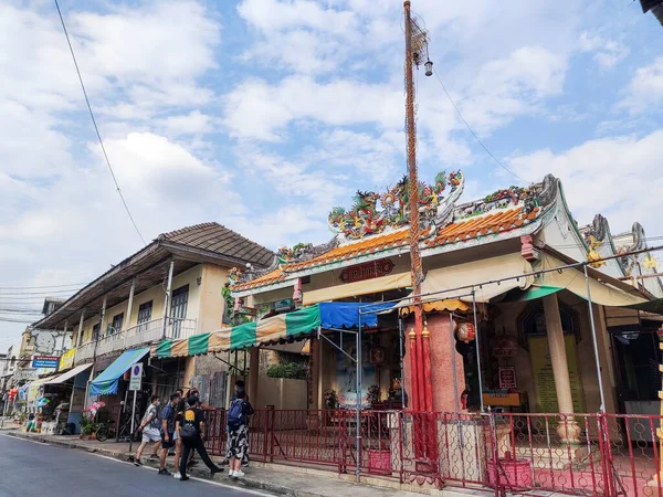 Kanchanaburi Thailand Feb 2023 Historical Building Pakprak Heritage Street Kanchanaburi — Fotografia de Stock