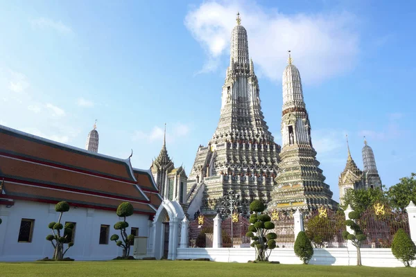 Architektonische Details Des Wat Arun Tempel Der Morgenröte Bangkok Dieses — Stockfoto