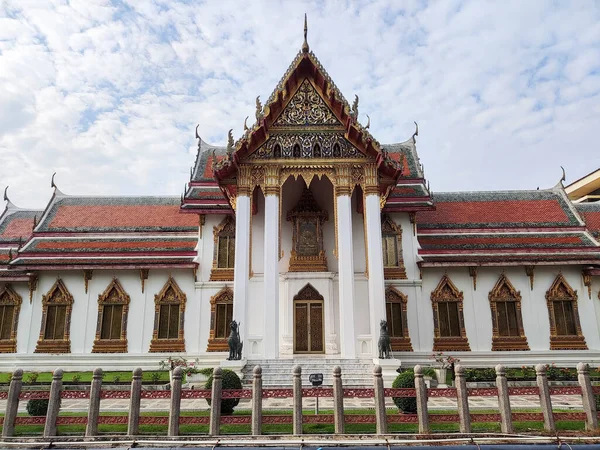 Wat Benchamabophit Dusitwanaram Tempio Marmo Bangkok Tratta Uno Dei Templi — Foto Stock