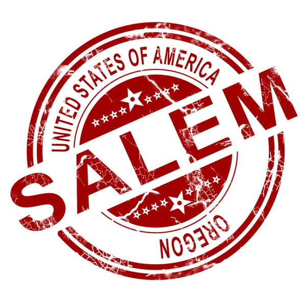 Salem Rojo Con Fondo Blanco Representación — Foto de Stock