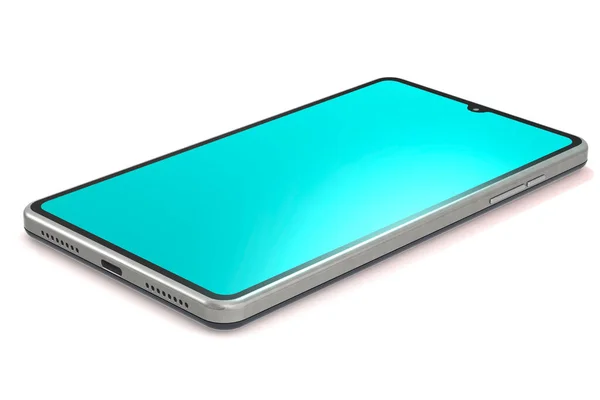Modern Smart Phone Isolated White Background Rendering — Stock Photo, Image