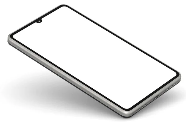 Modern Smart Phone Isolated White Background Rendering — Stock Photo, Image