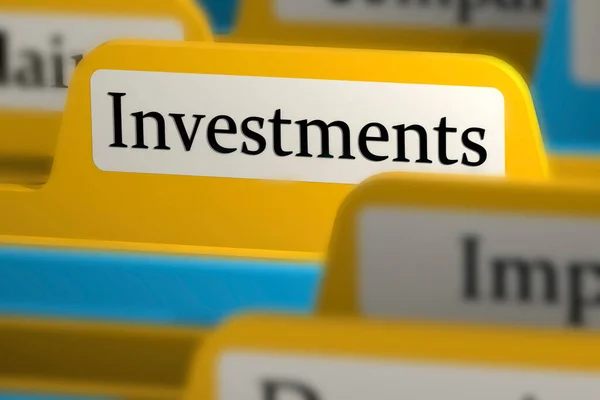 Složka Soubory Investiční Záložkou Vykreslování — Stock fotografie
