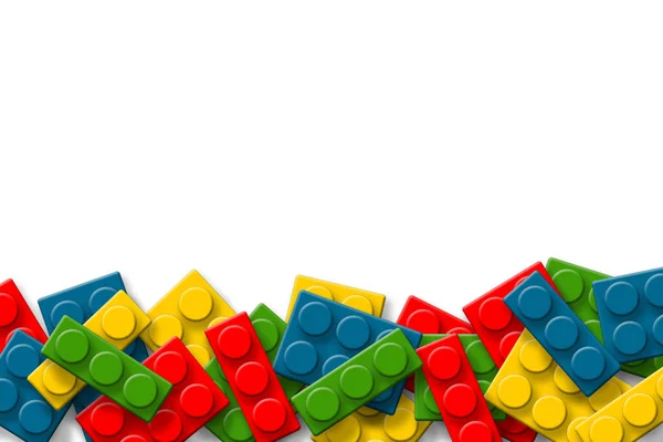 Bouwen Baksteen Blok Speelgoed Met Verschillende Kleuren Rendering — Stockfoto