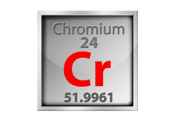 Chromium Material Periodic Table Rendering — Stock Photo, Image