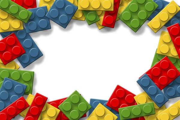 Bausteinspielzeug Mit Verschiedenen Farben Rendering — Stockfoto